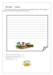 English Worksheet: writing task