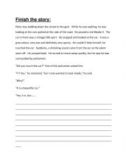 English Worksheet: Finish the story