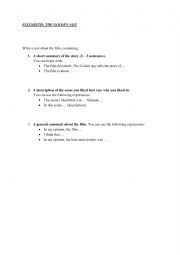 English Worksheet: Elizabeth the Golden Age