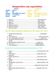 English Worksheet: Comparative and superlative