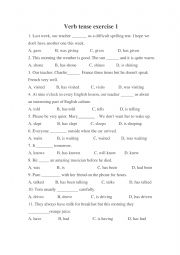 English Worksheet: Mixed tense