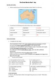 English Worksheet: Great Barrier Reef (BBC video)