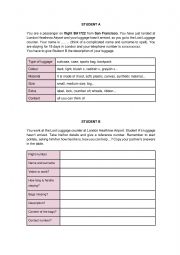 English Worksheet: Lost luggage