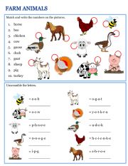 English Worksheet: Farm animals