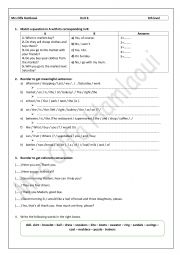 English Worksheet: unit 6 6th grade