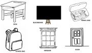 English Worksheet: School objects simple worksheer