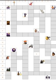 English Worksheet: Halloween : giant crossword - part 1