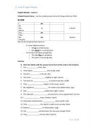 English Worksheet: Grammar Module