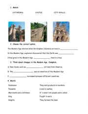 English Worksheet: Modern Age