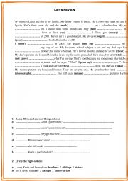 English Worksheet: Let�s review