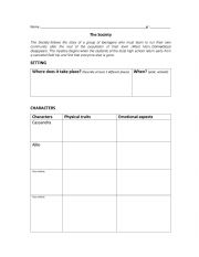 English Worksheet: The Society  (1st episode) 