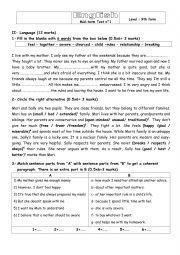 English Worksheet: 9th form activities