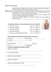 English Worksheet: Physical and personality description