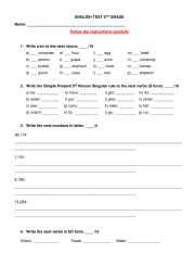 English Worksheet: TEST A2