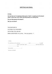 English Worksheet: Writing an email