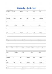 English Worksheet: Time words . Present Perfect