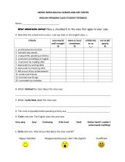 English Worksheet: After school activity