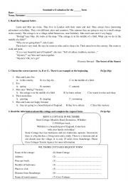 English Worksheet: 6th grade