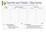 English Worksheet: describing friends