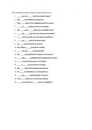 English Worksheet: Present Perfect