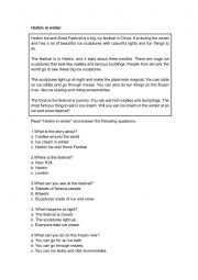 English Worksheet: Harbin in winter