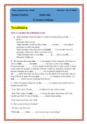 English Worksheet: 9th form consolidation tasks module4