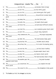 Double comparatives The ...., the       1