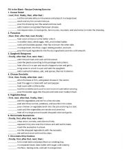 English Worksheet: Recipes with sequence adverbs