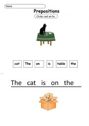 English Worksheet: Prepositions