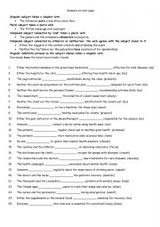 Subject verb agreement