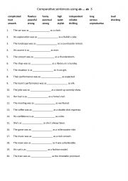 Comparative sentences using as ... as 3