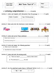 English Worksheet: listening 7th form