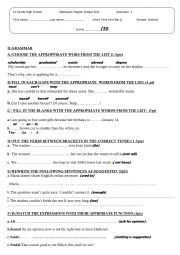 English Worksheet: QUIZ