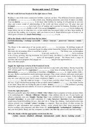 English Worksheet: CONSOLDATION TASKS