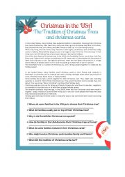 English Worksheet: Christmas traditions USA