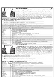 English Worksheet: The generation gap 