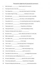 Possessive adjectives & possessive pronouns 3