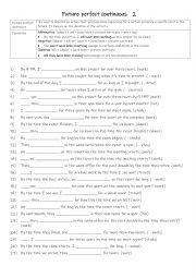 English Worksheet: B1+-B2 Future perfect continuous   2