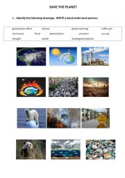  Vocabulary + GRAMMAR exercise PLANET IN DANGER