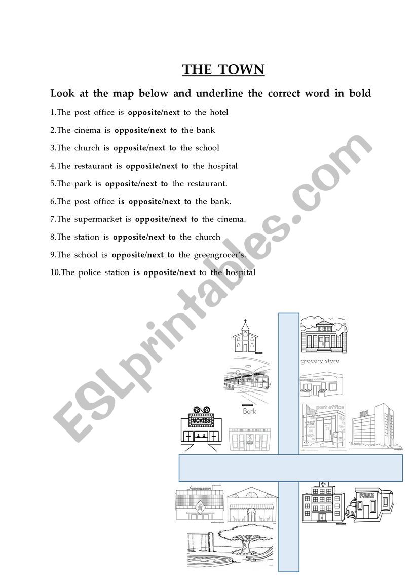 the town  worksheet