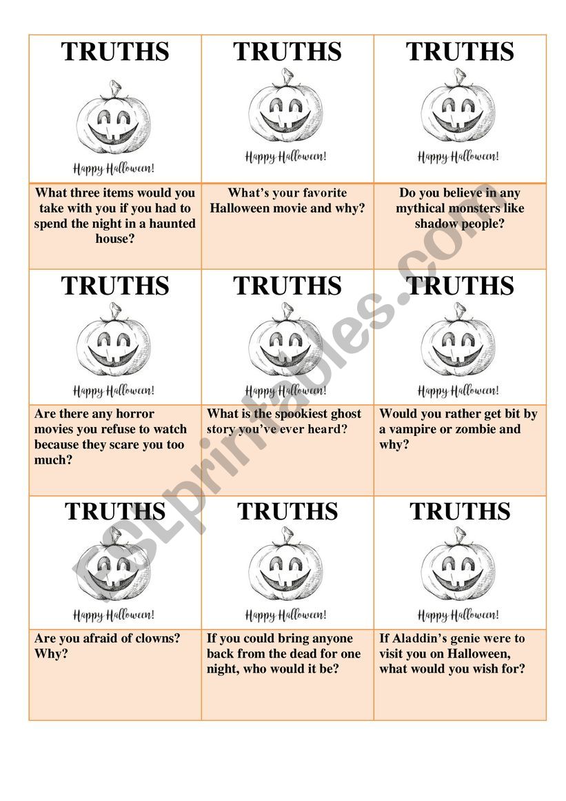 hallowen worksheet