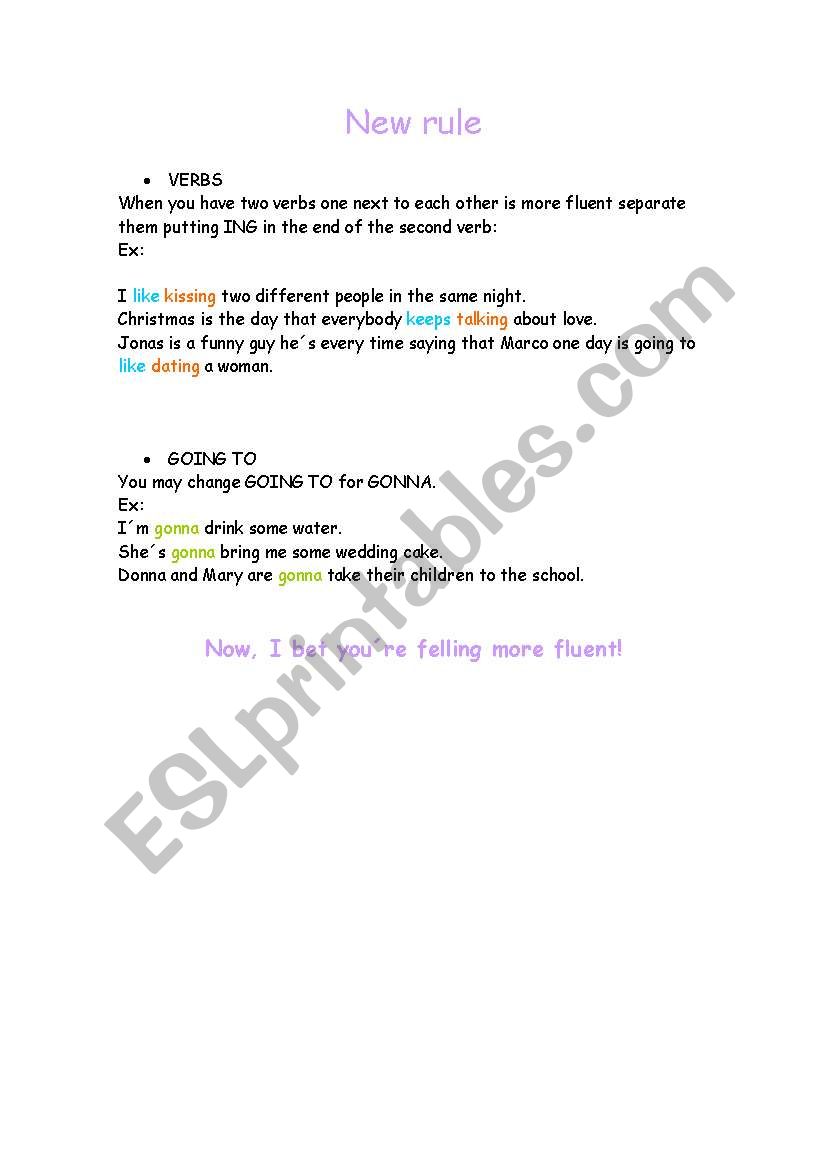 How to speak more fluently worksheet