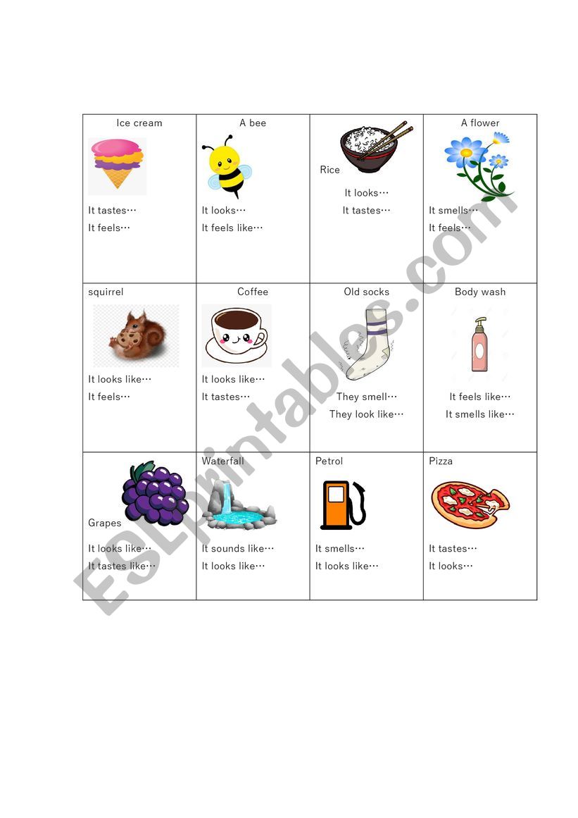 Five Senses worksheet