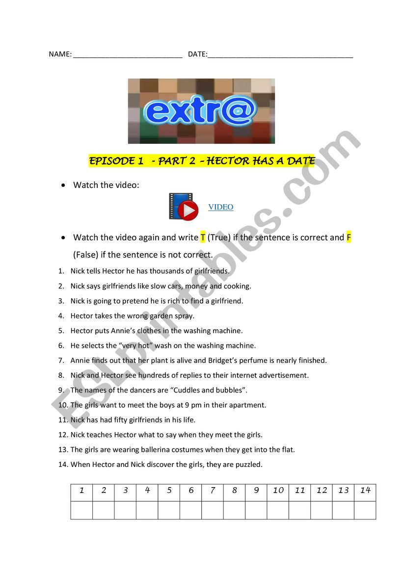 Extra - Episode 3 Part 2 worksheet