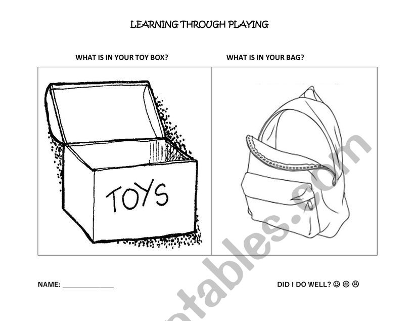 What is in your bag? worksheet