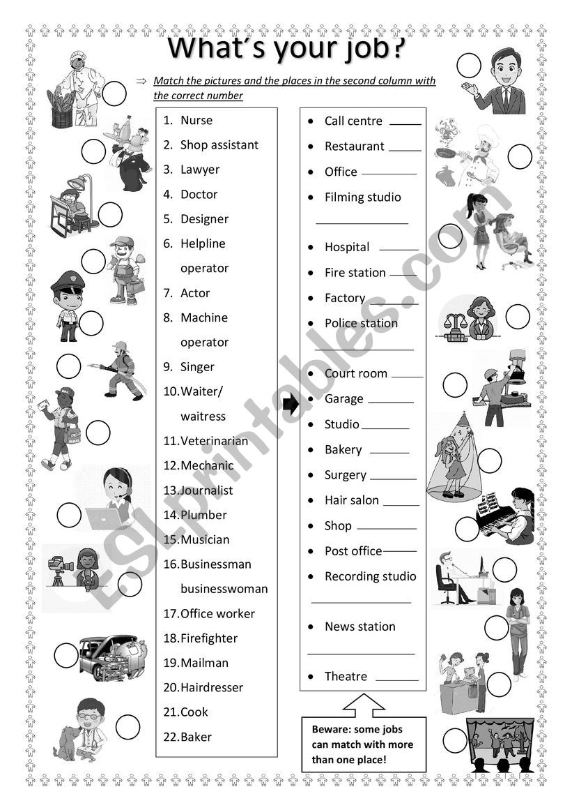 Whatï¿½s your job? - ESL worksheet by darkanoir