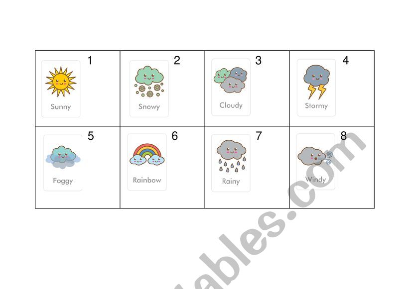 Weather kaboom worksheet