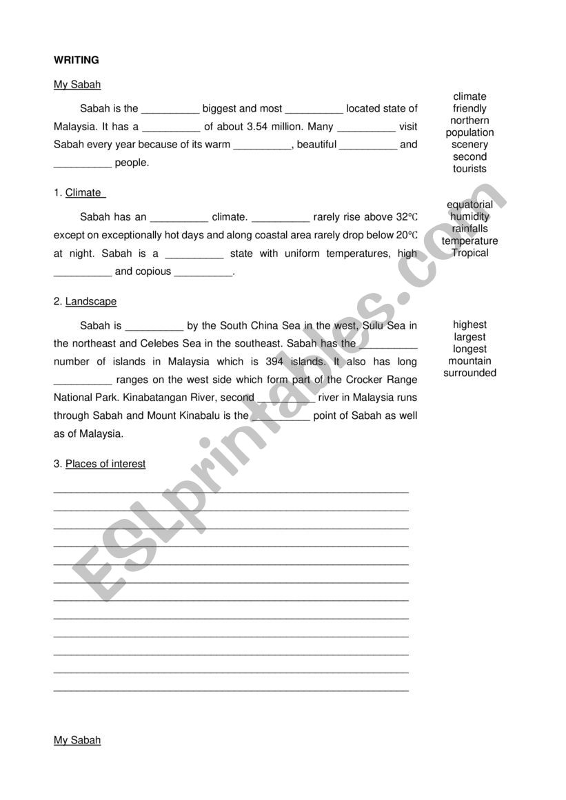 writing esl worksheet by ireneariessa