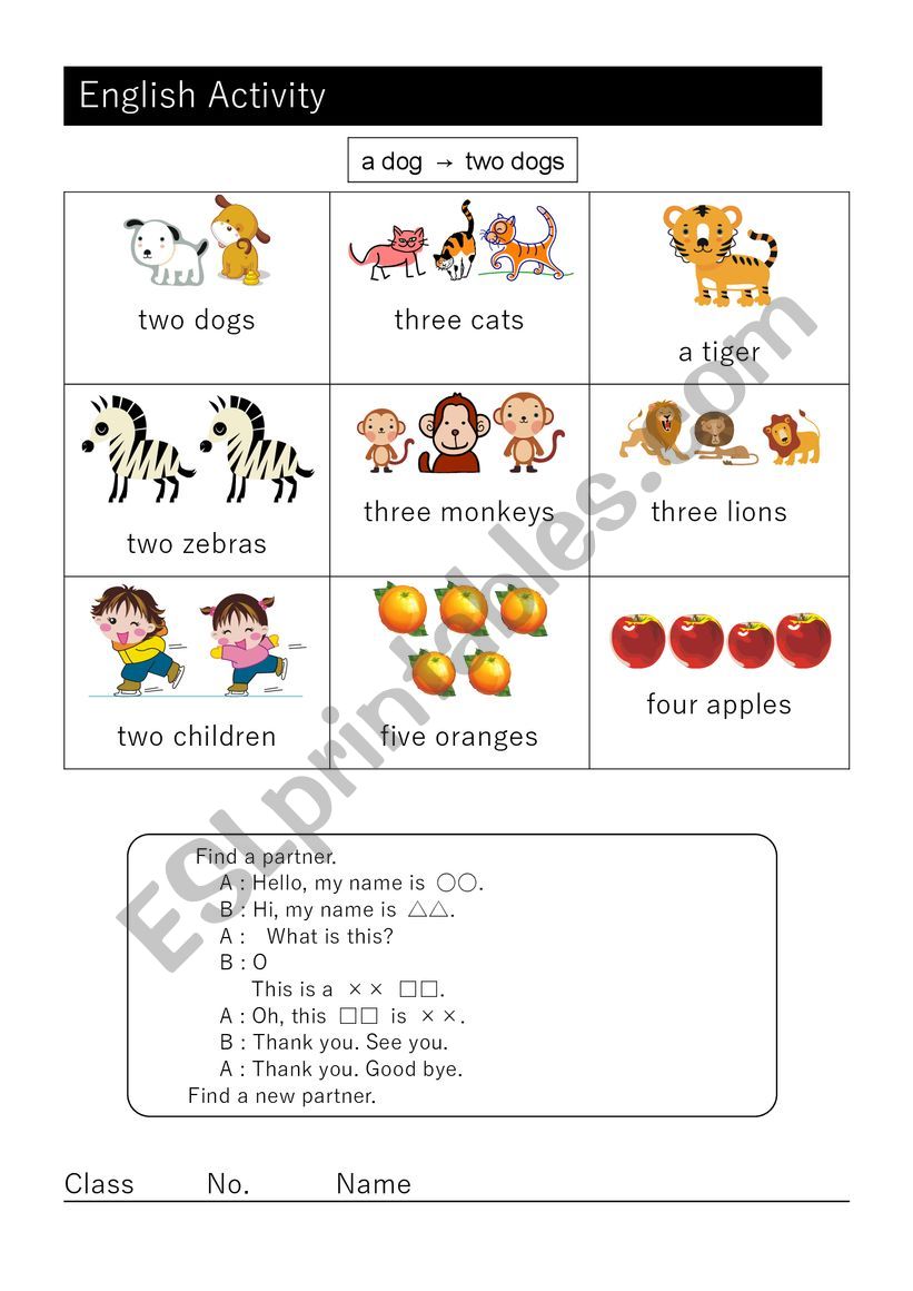 plural practice worksheet