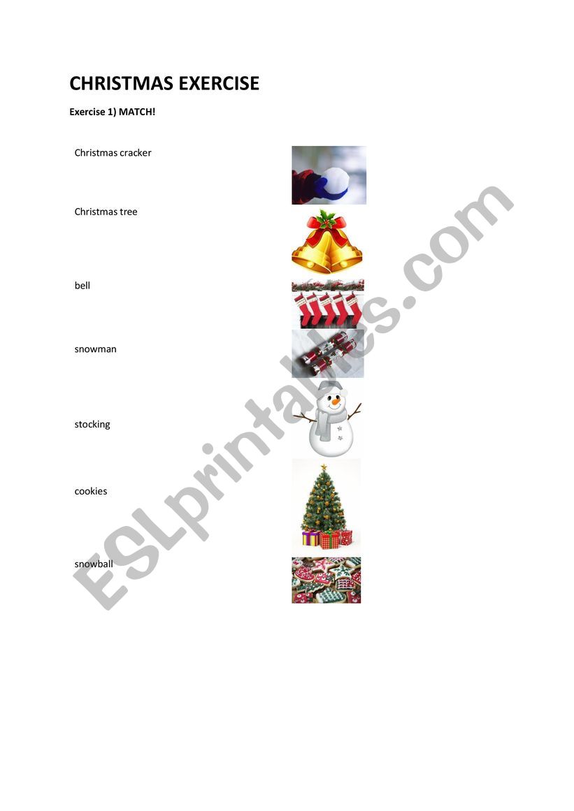 Christmas Worksheet (exercises)